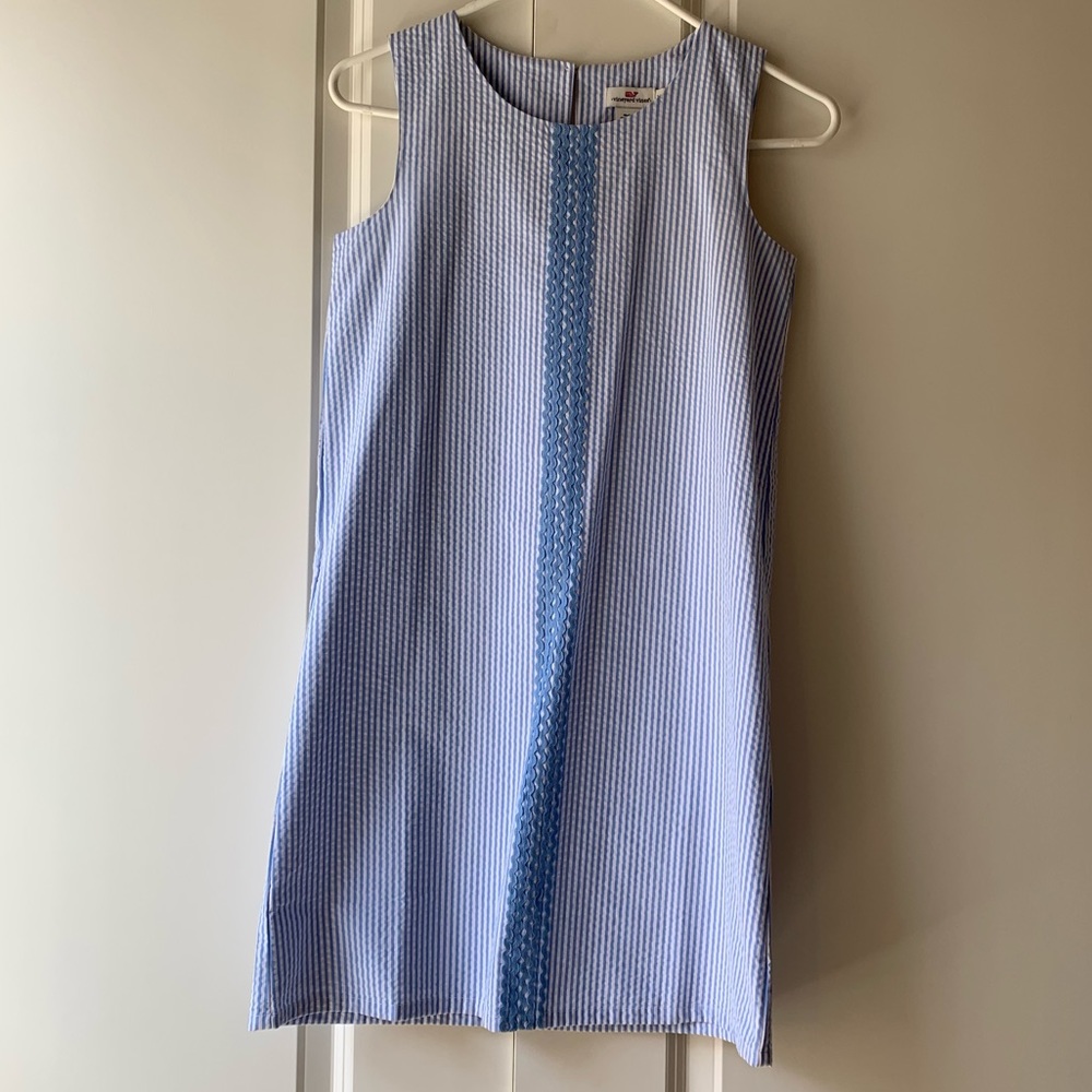 Vineyard Vines Girls 14 Seersucker Shift Dress